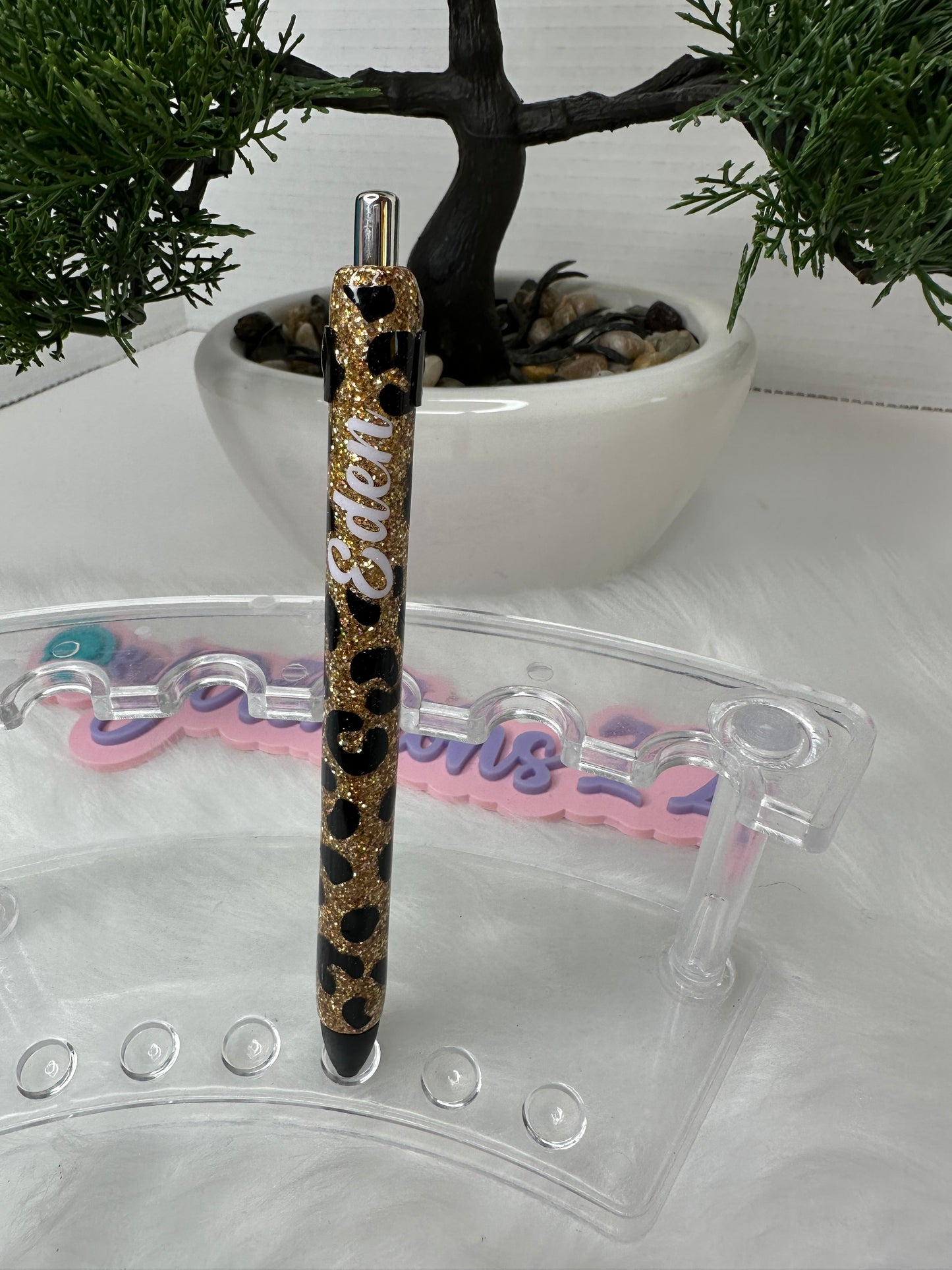 Leopard Epoxy Glitter Pen