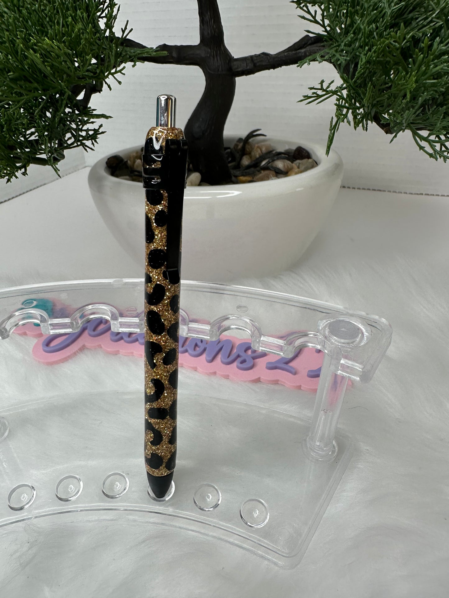 Leopard Epoxy Glitter Pen