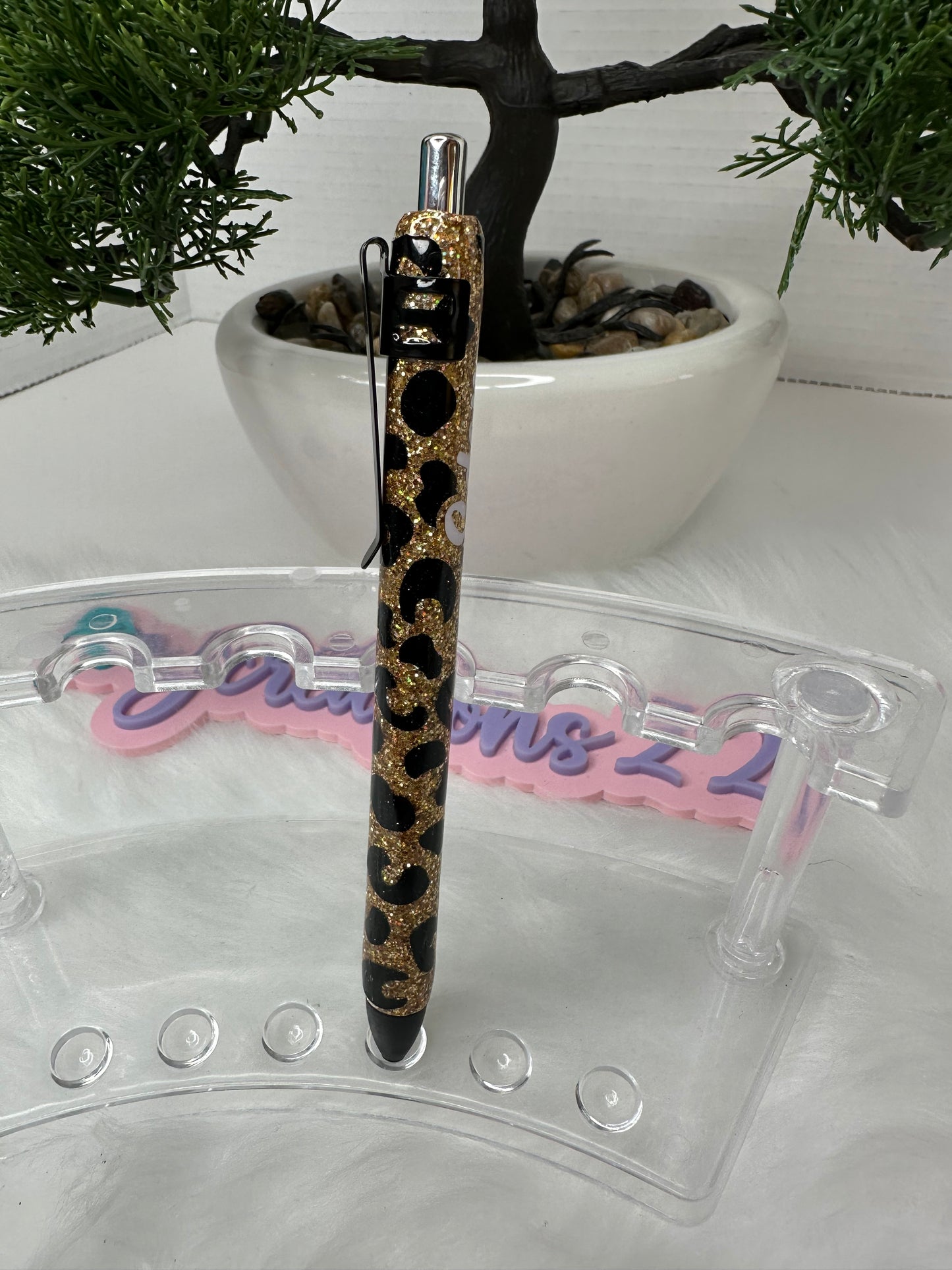 Leopard Epoxy Glitter Pen