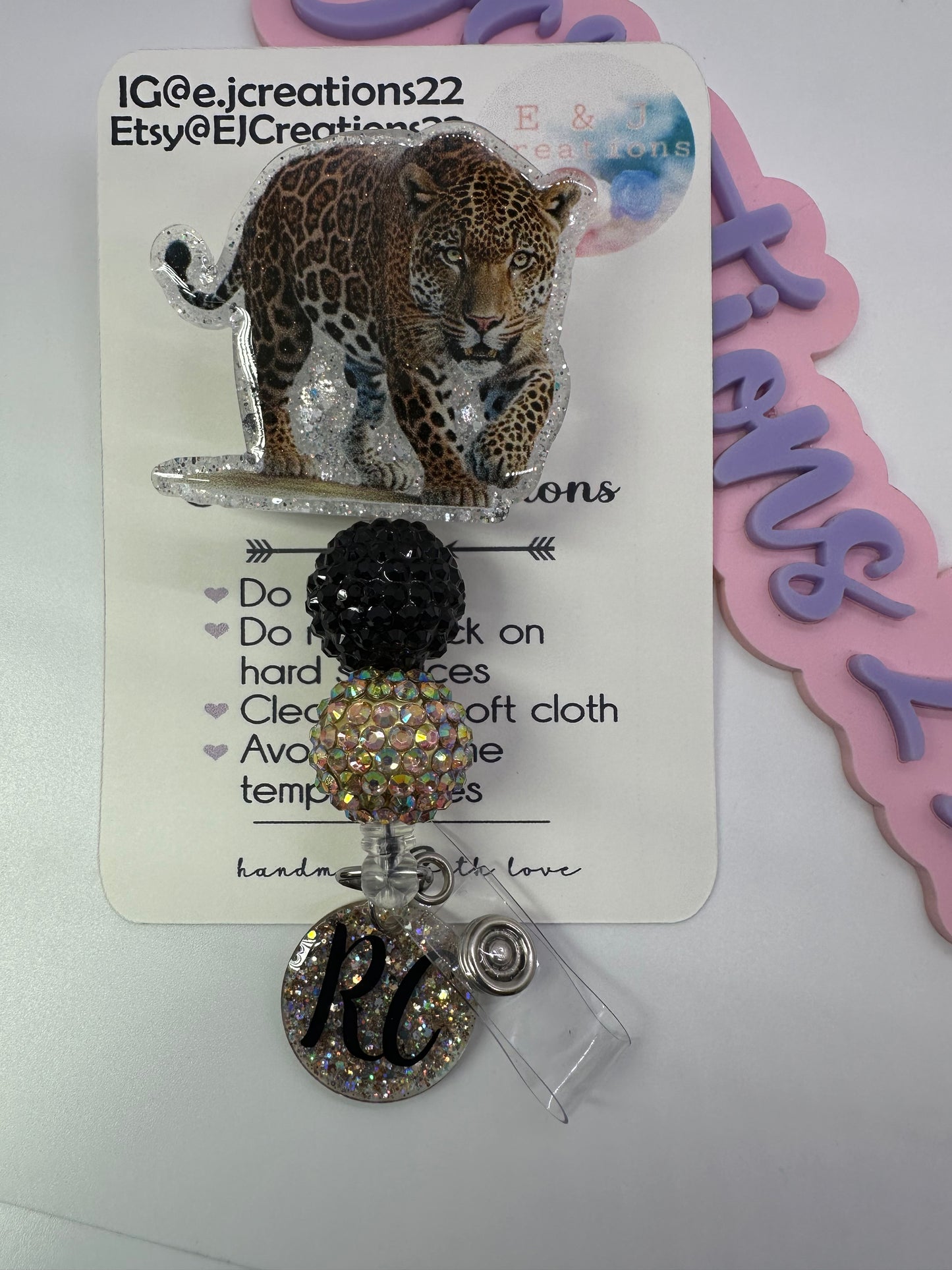 Personalized Leopard Badge Reel