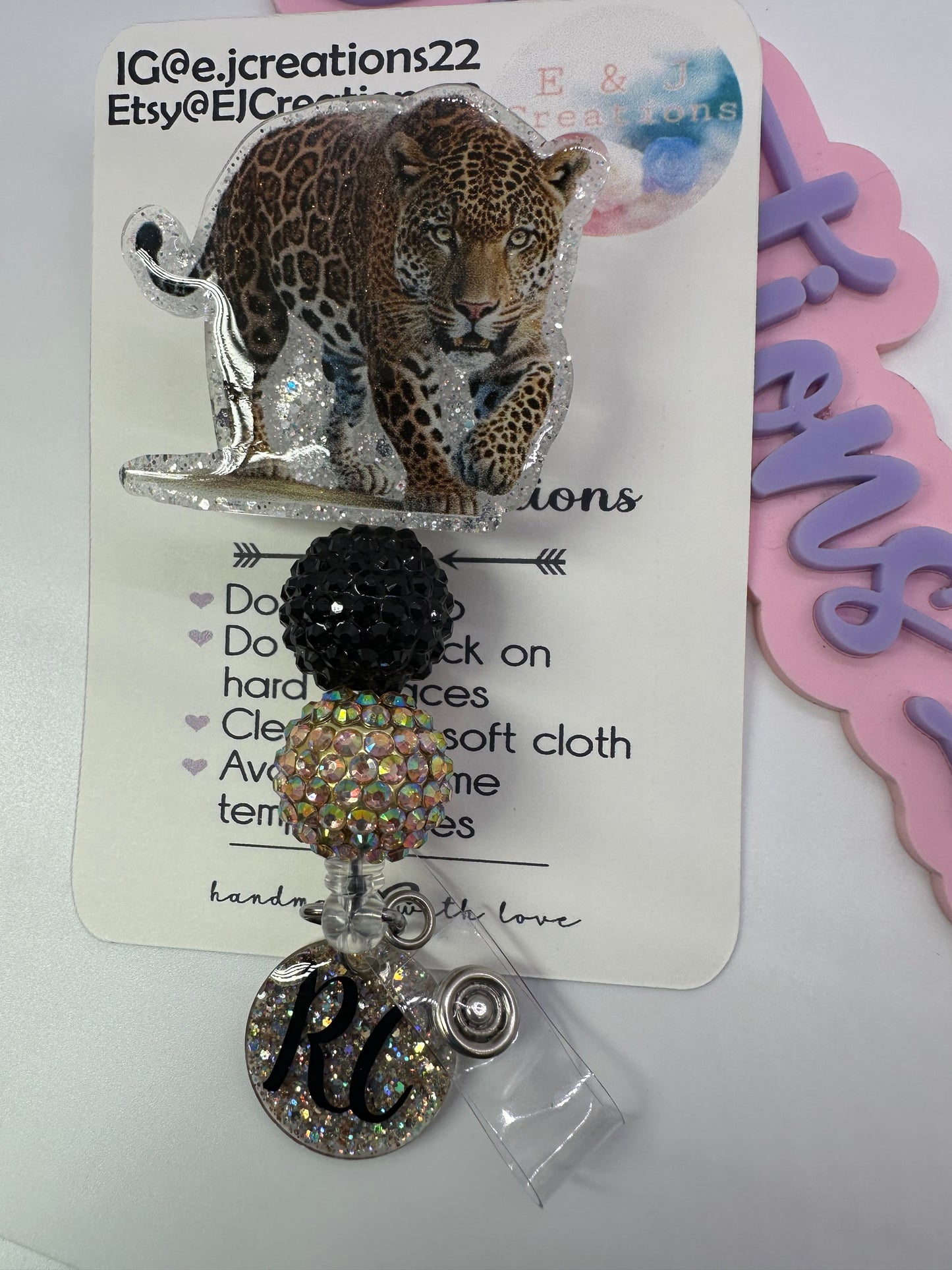 Personalized Leopard Badge Reel