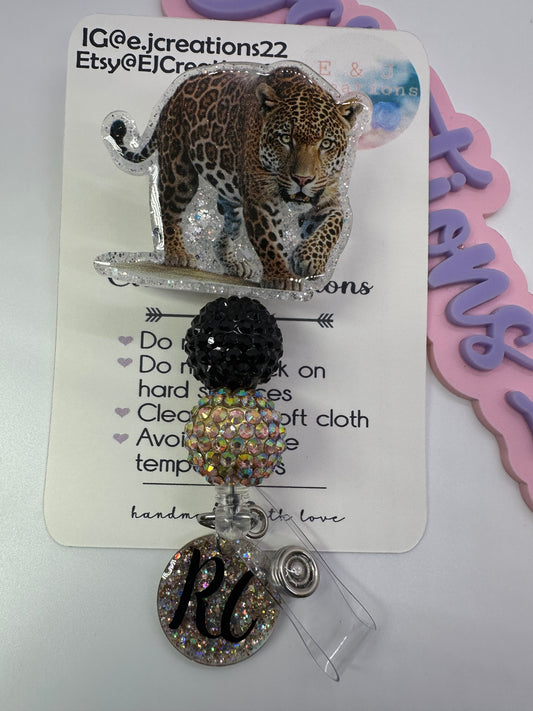 Personalized Leopard Badge Reel