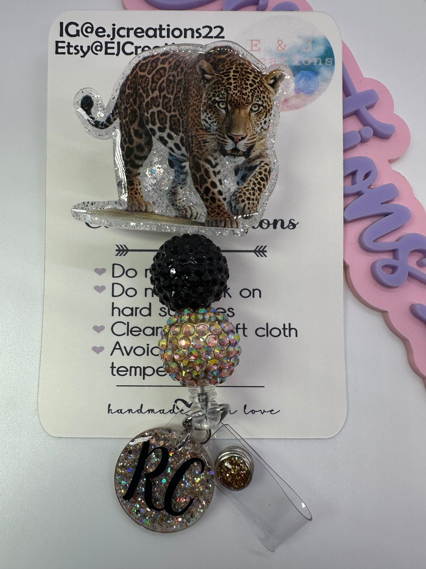 Personalized Leopard Badge Reel