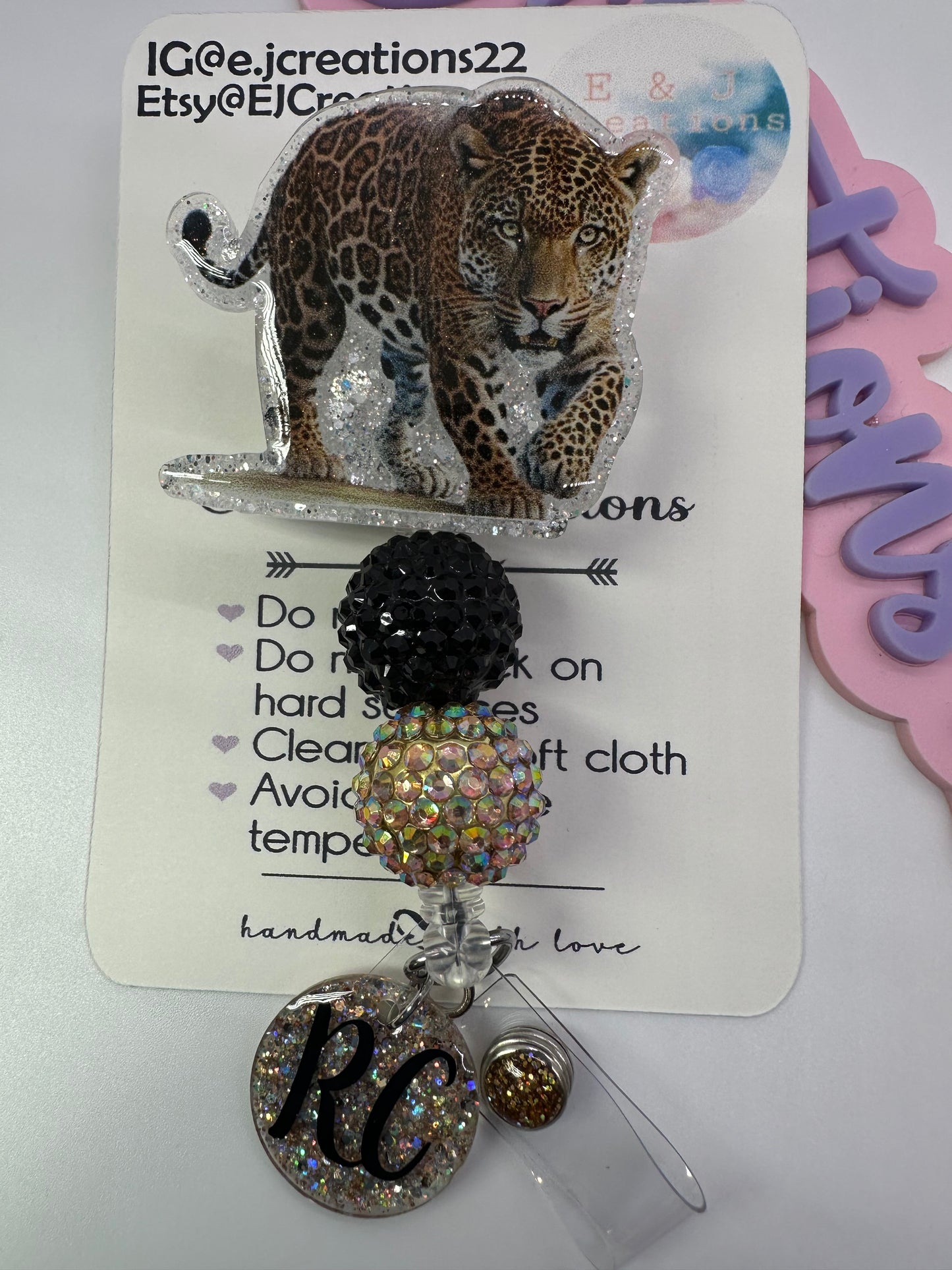 Personalized Leopard Badge Reel