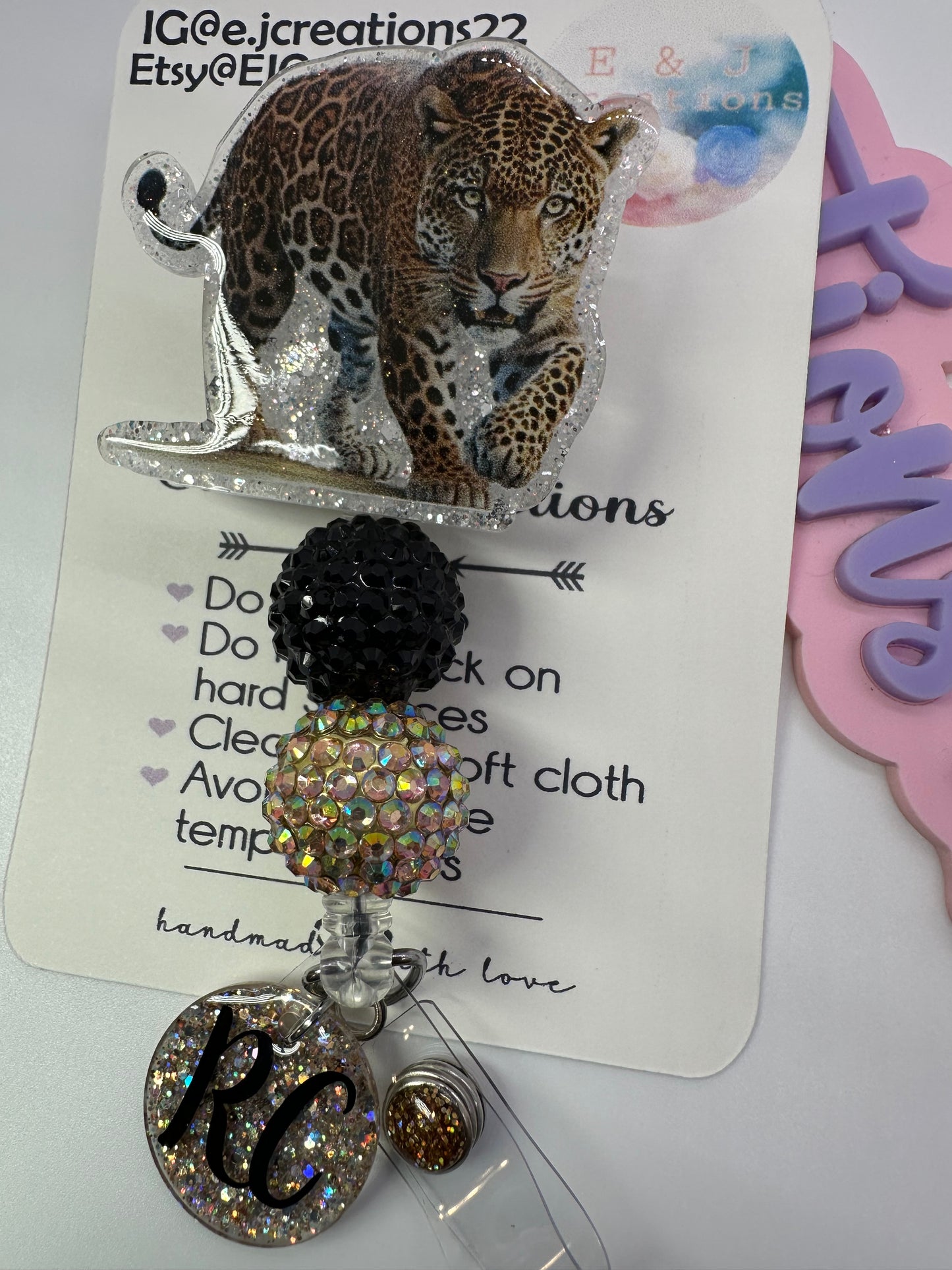 Personalized Leopard Badge Reel