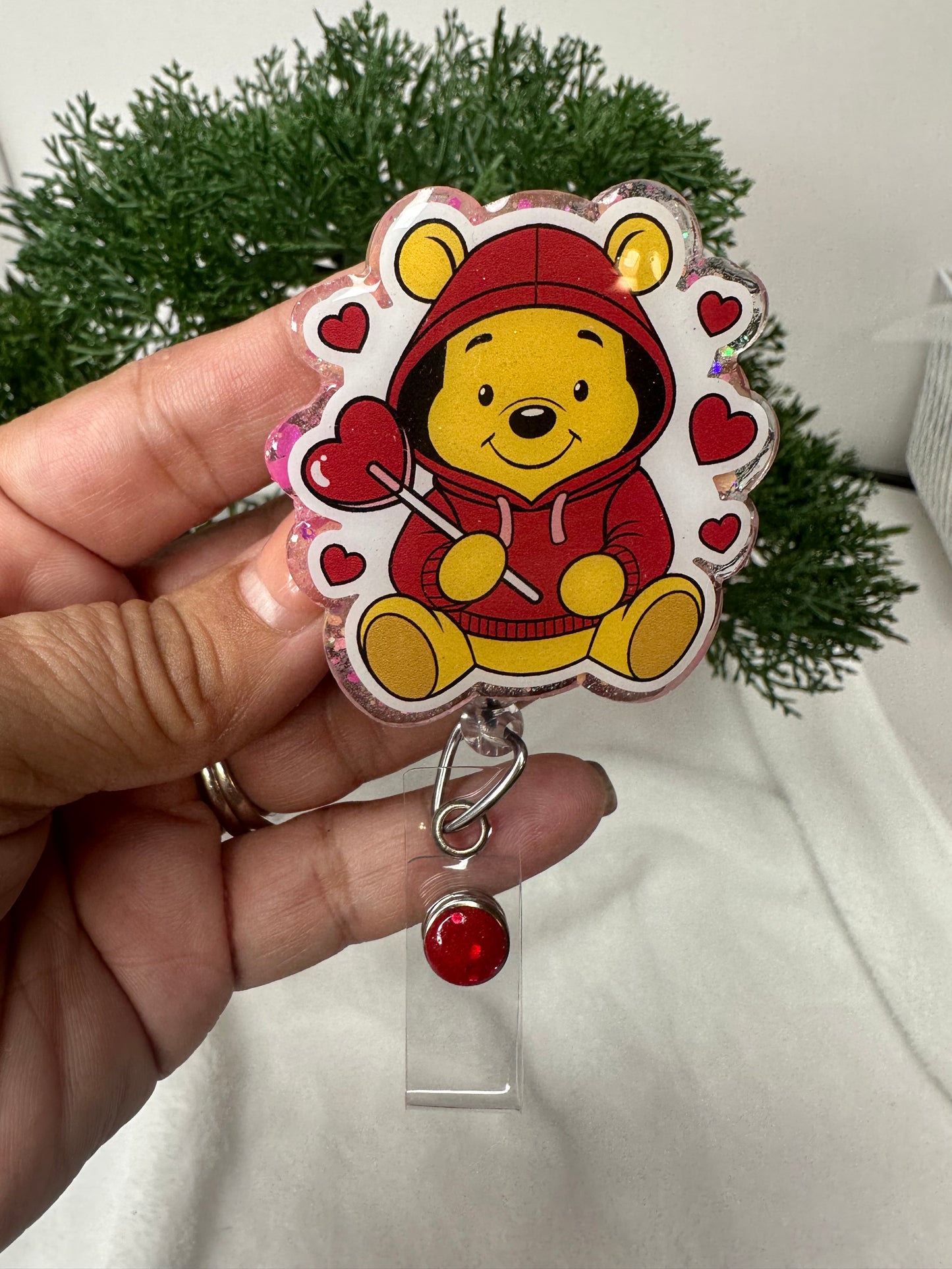 Candy Pooh Badge Reel