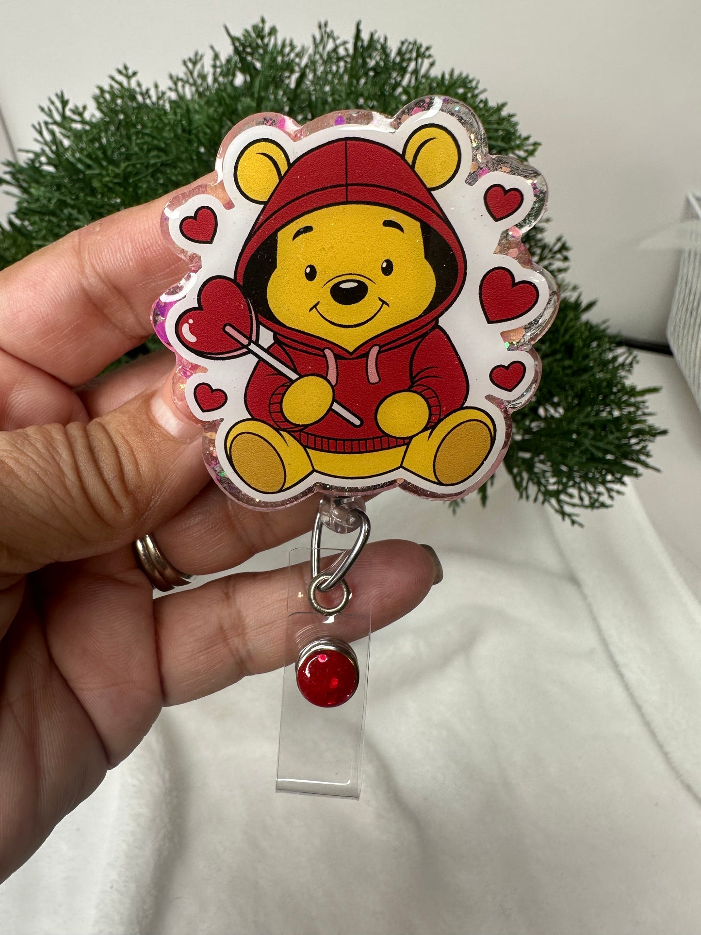 Candy Pooh Badge Reel