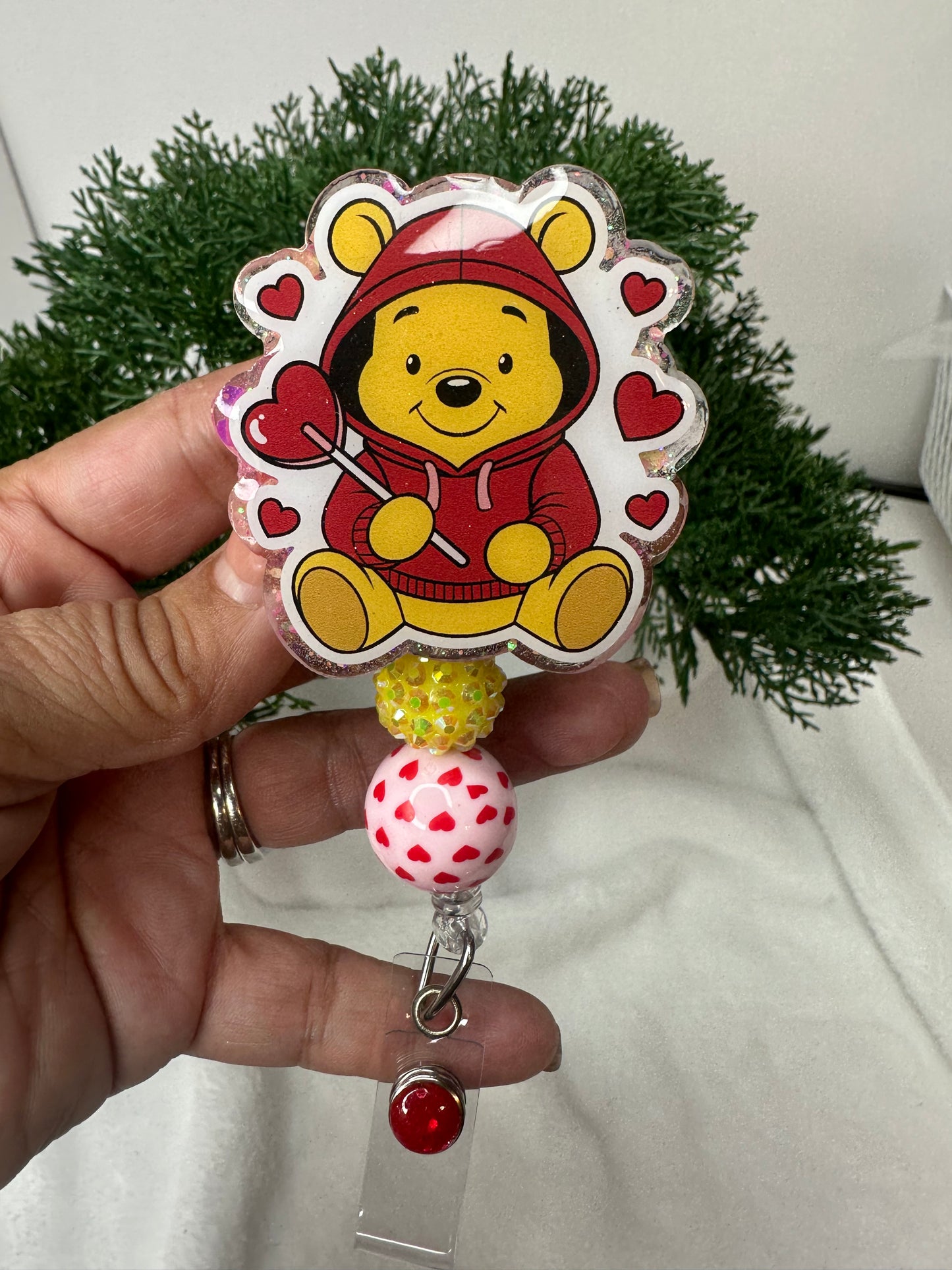 Candy Pooh Badge Reel