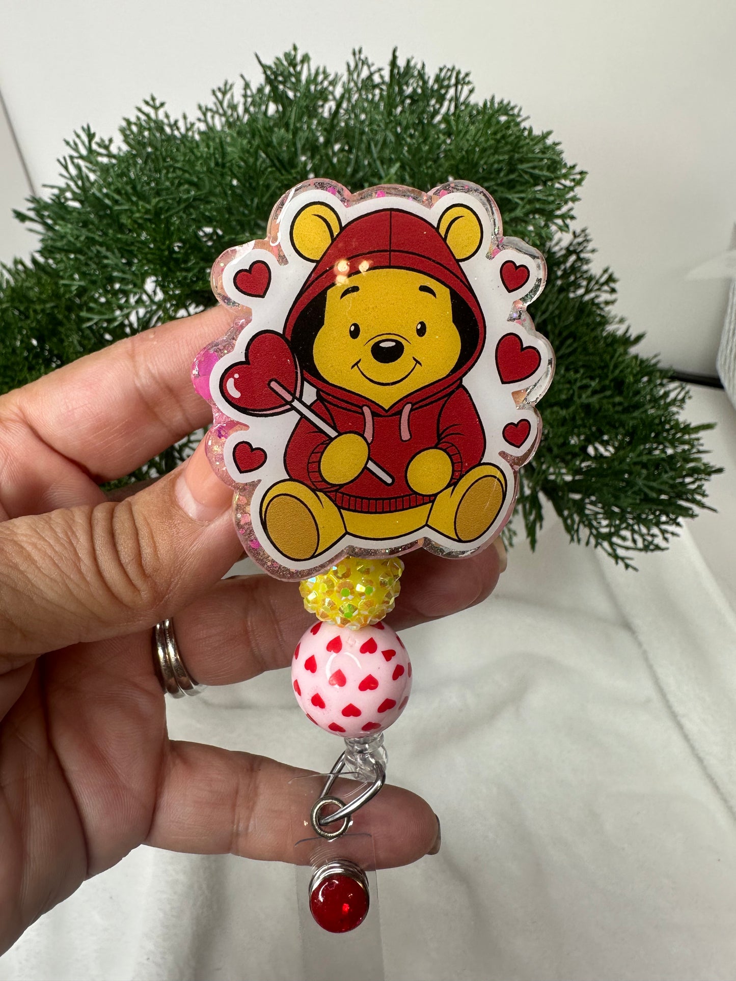 Candy Pooh Badge Reel