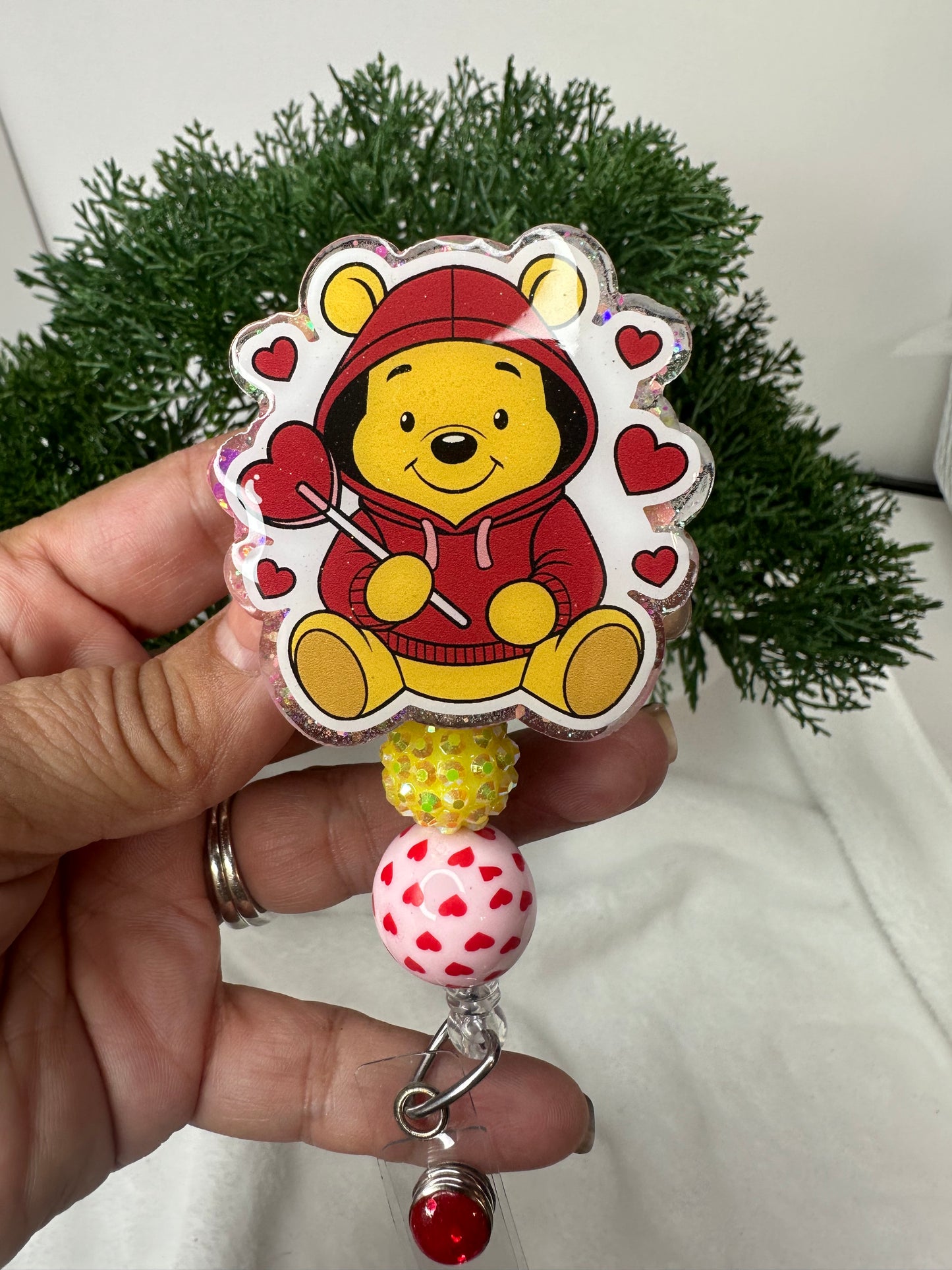 Candy Pooh Badge Reel