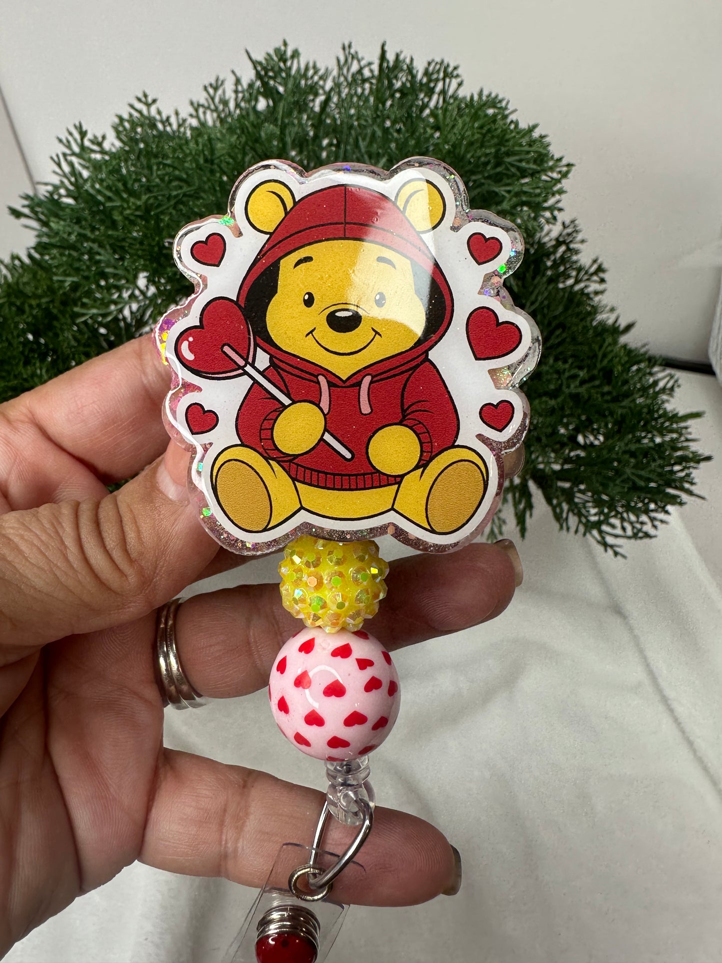 Candy Pooh Badge Reel