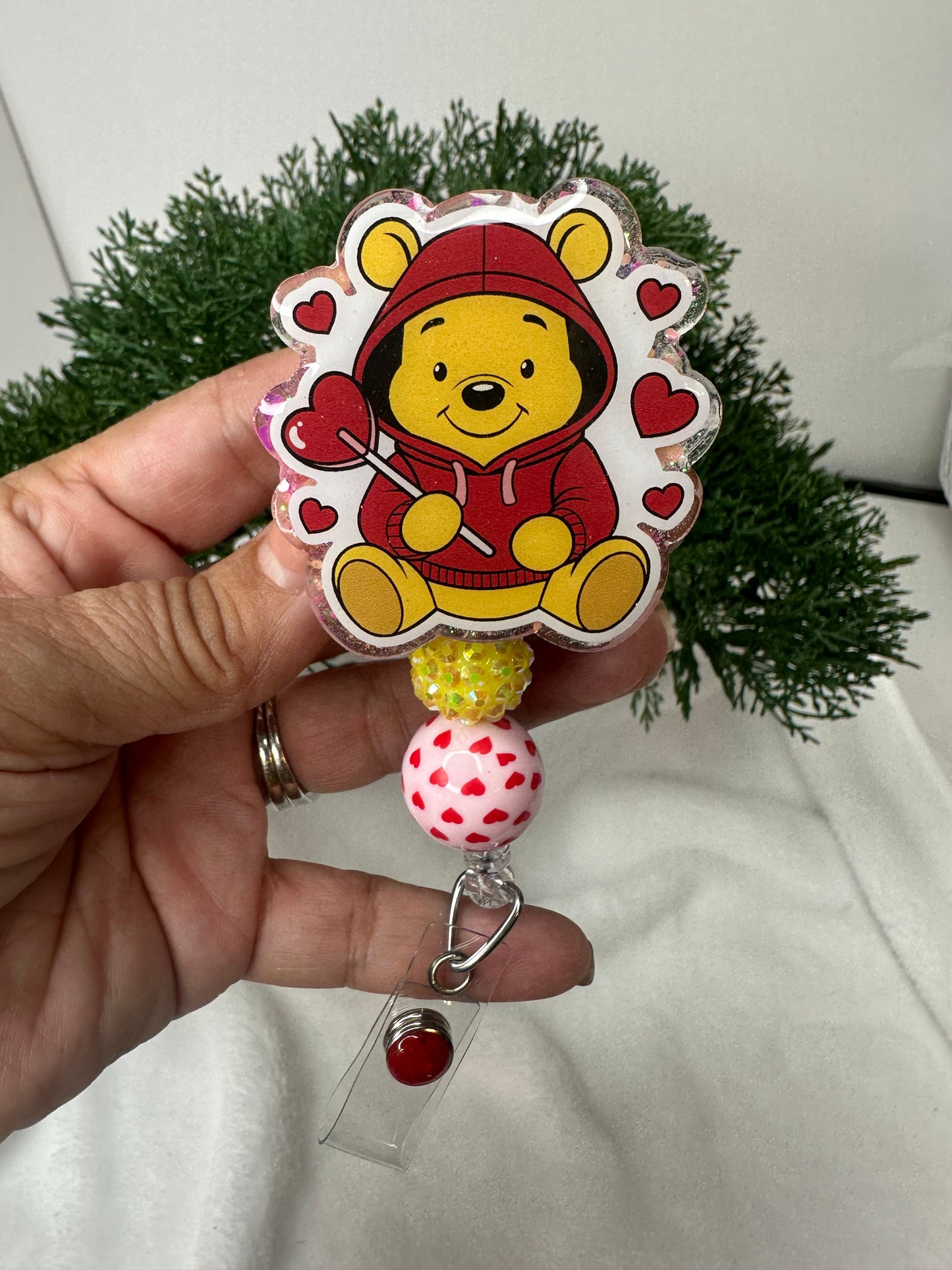 Candy Pooh Badge Reel