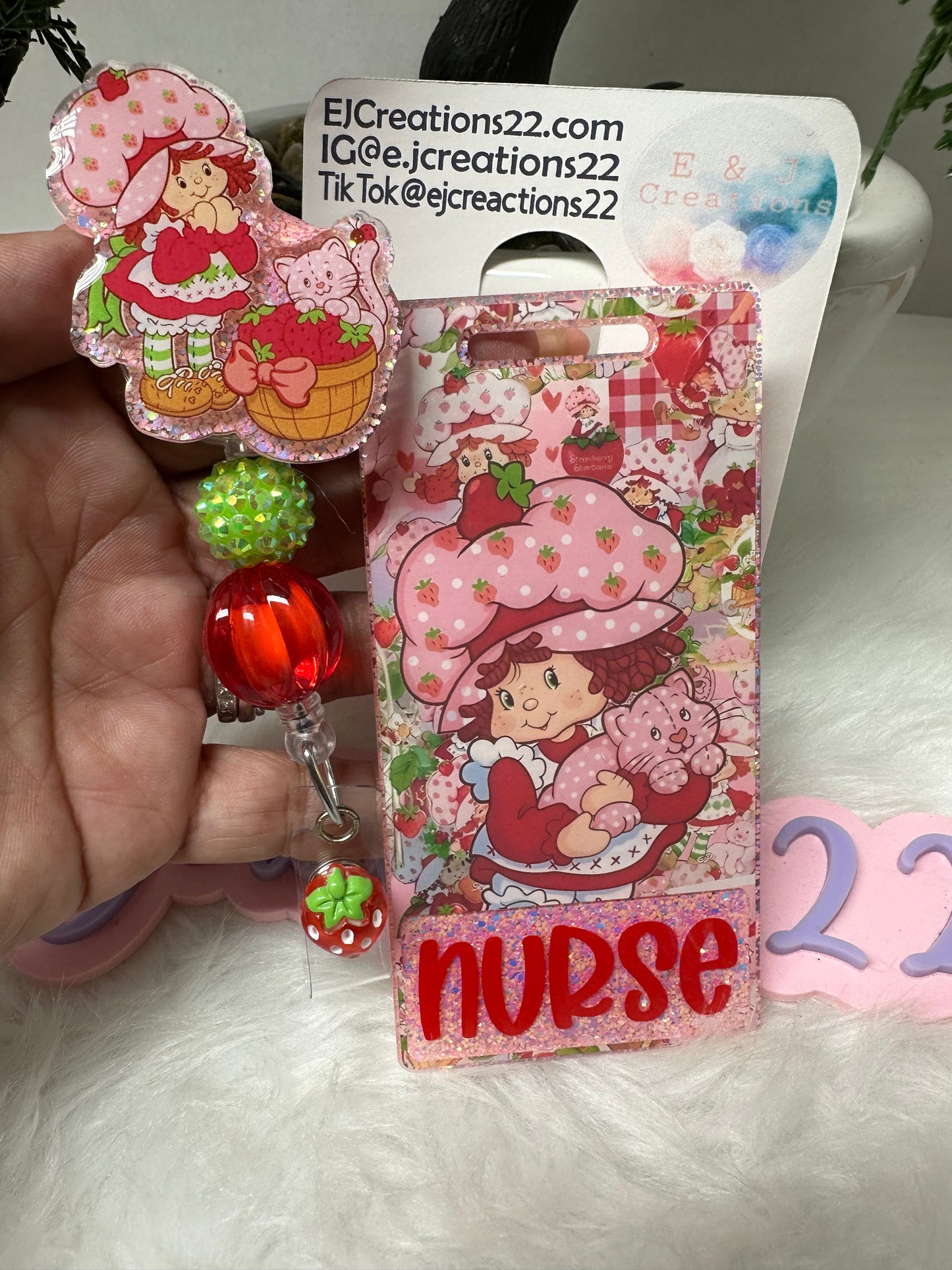 Strawberry Girl Badge Buddy Set