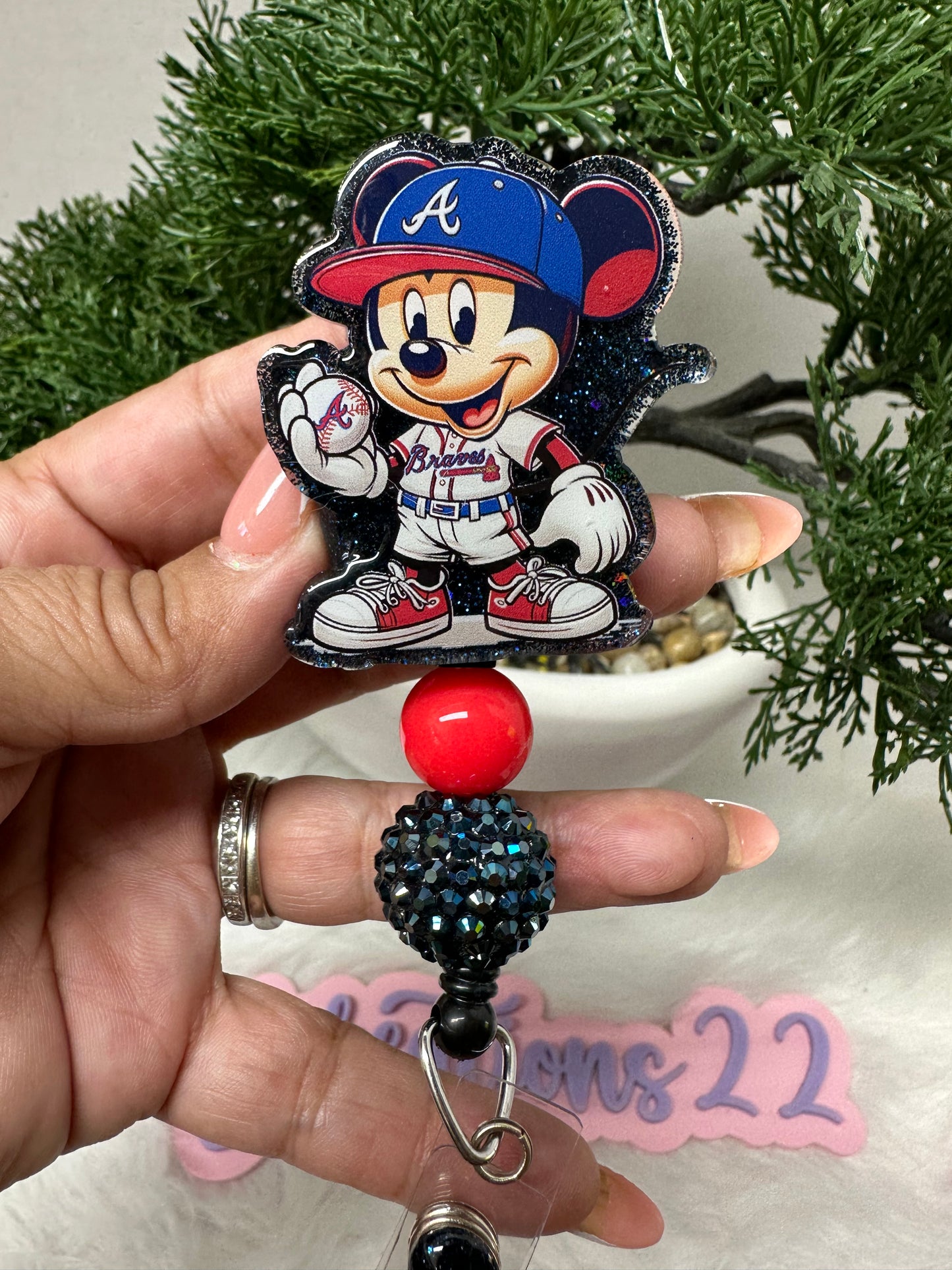 Baseball Mouse Badge Reel