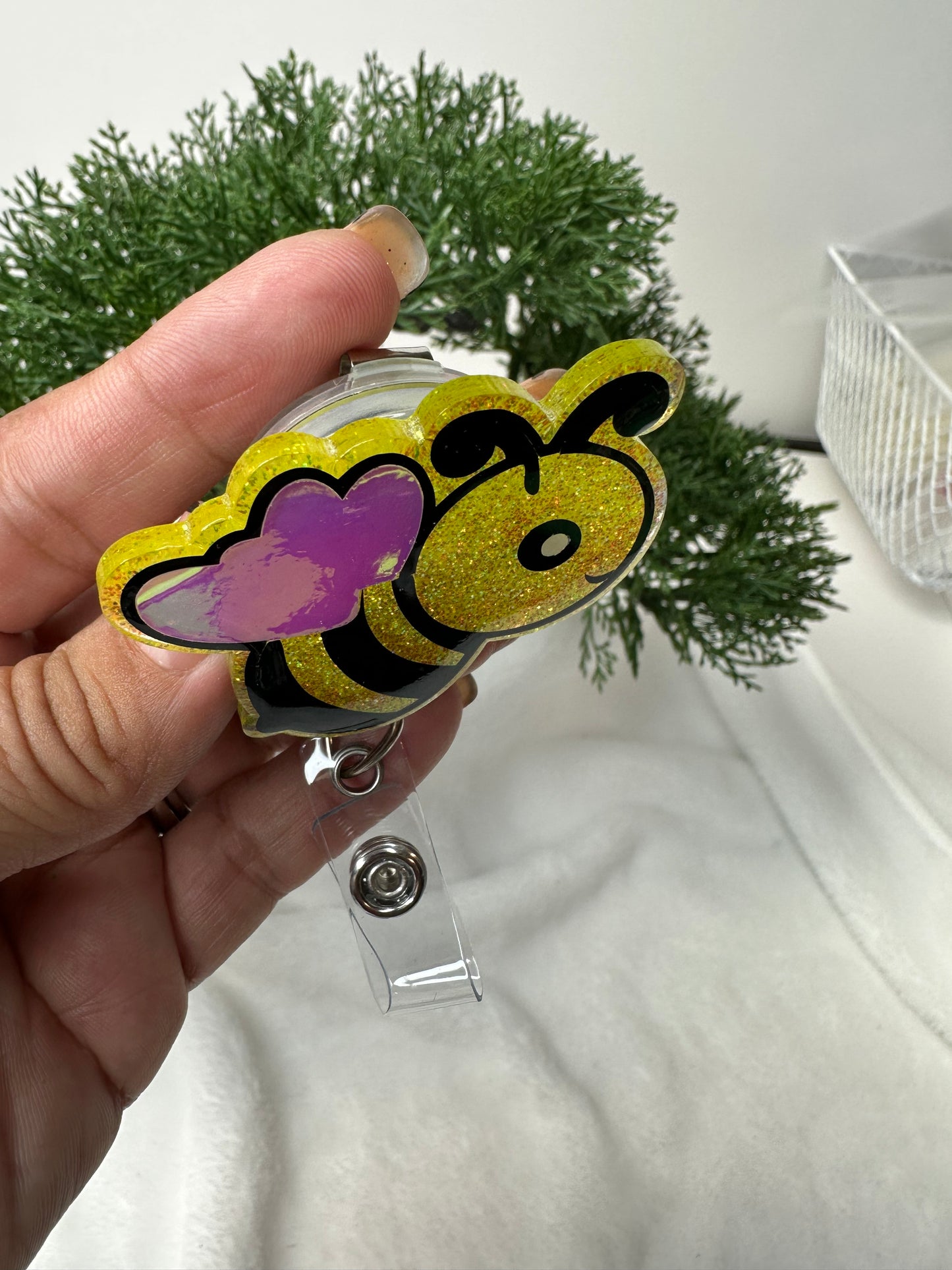 Cute Bee Badge Reel