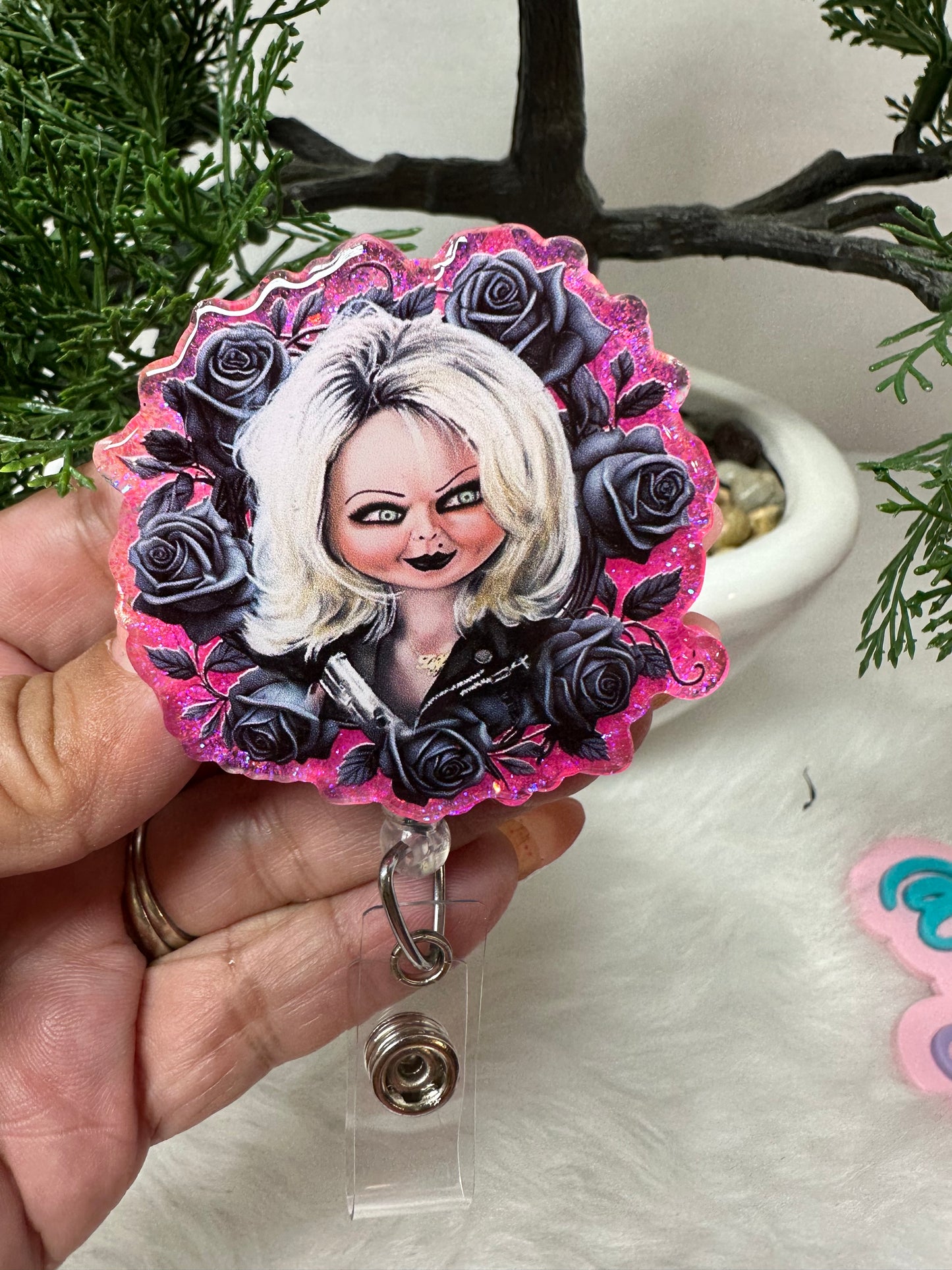 Tiffany Bride of Chucky Badge Reel