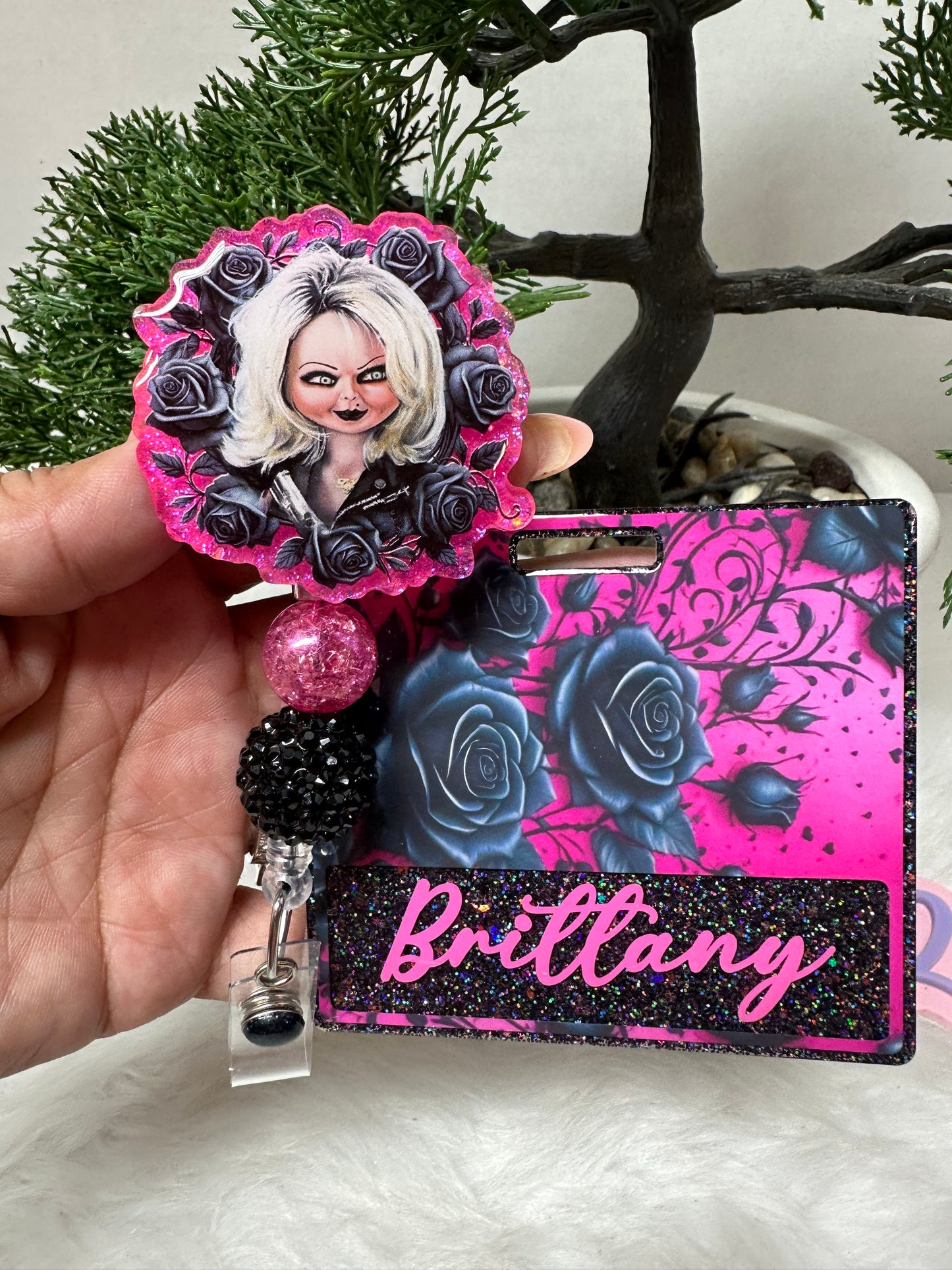 Tiffany Bride of Chucky Badge Buddy Set