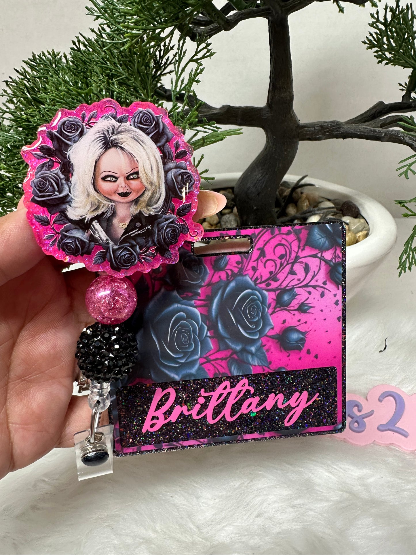 Tiffany Bride of Chucky Badge Buddy Set