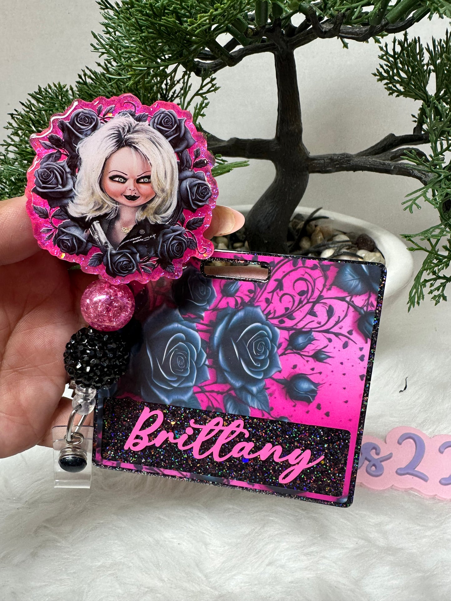 Tiffany Bride of Chucky Badge Buddy Set