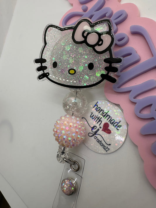 Light Pink Hello Kitty badge Reel