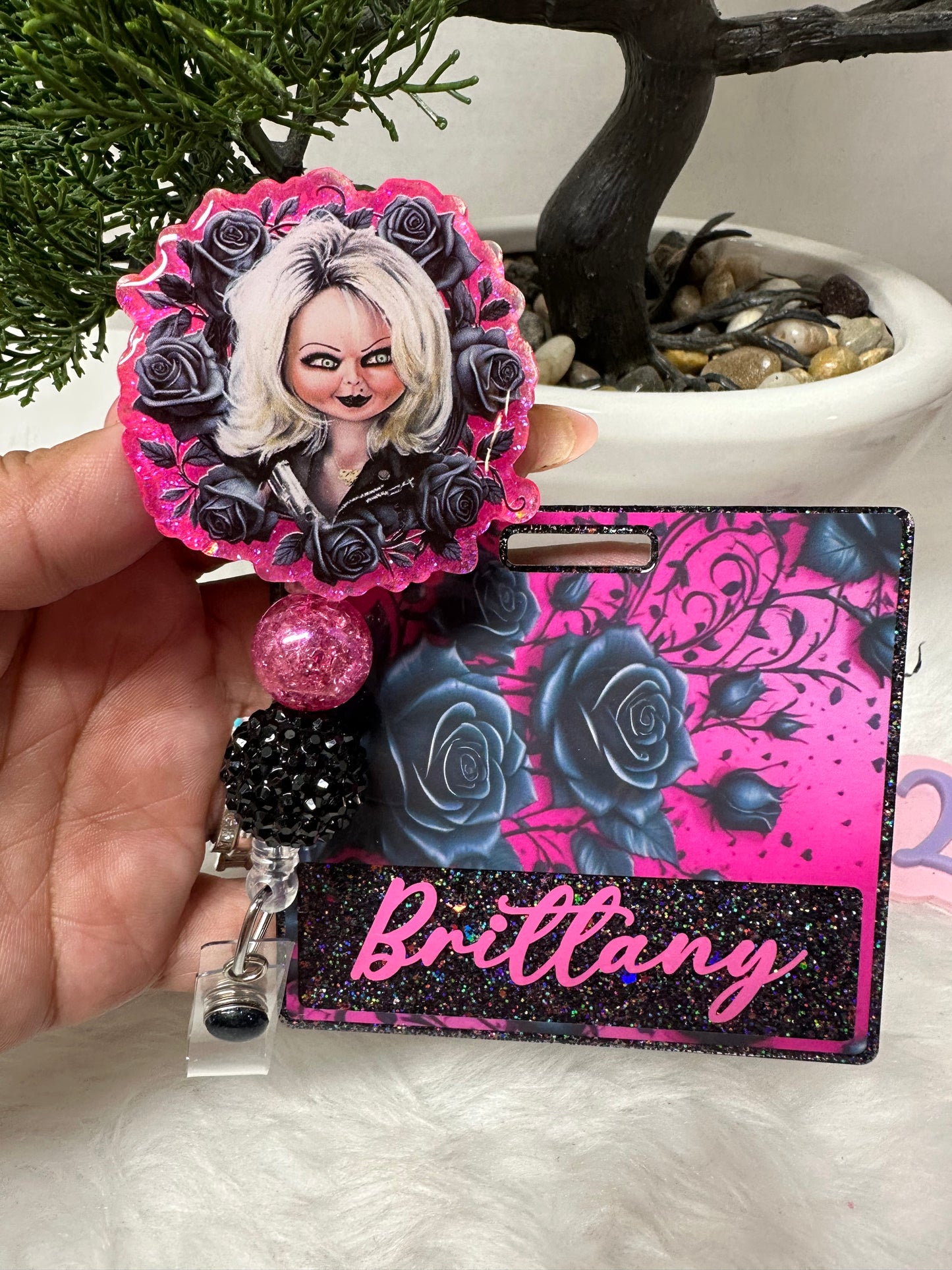 Tiffany Bride of Chucky Badge Buddy Set