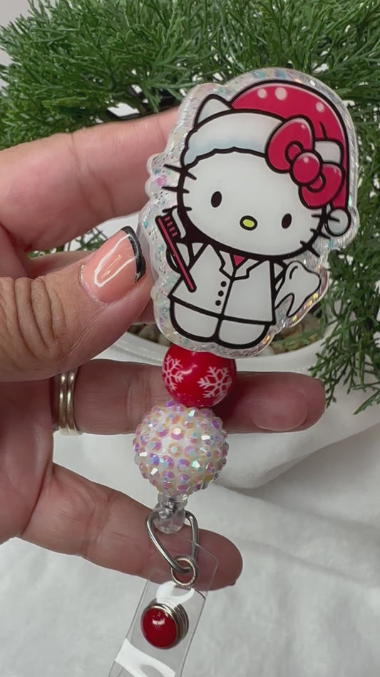 Santa HK Dental Hygienist Badge Reel