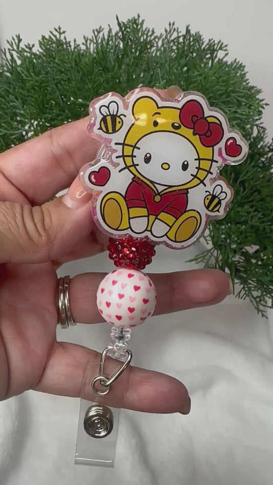 Kitty Pooh Badge Reel