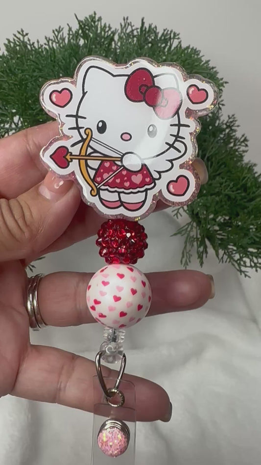 Cupid Kitty Badge Reel