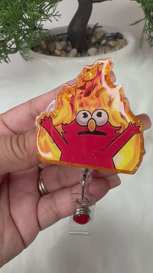 Funny Elmo Fire Badge Reel