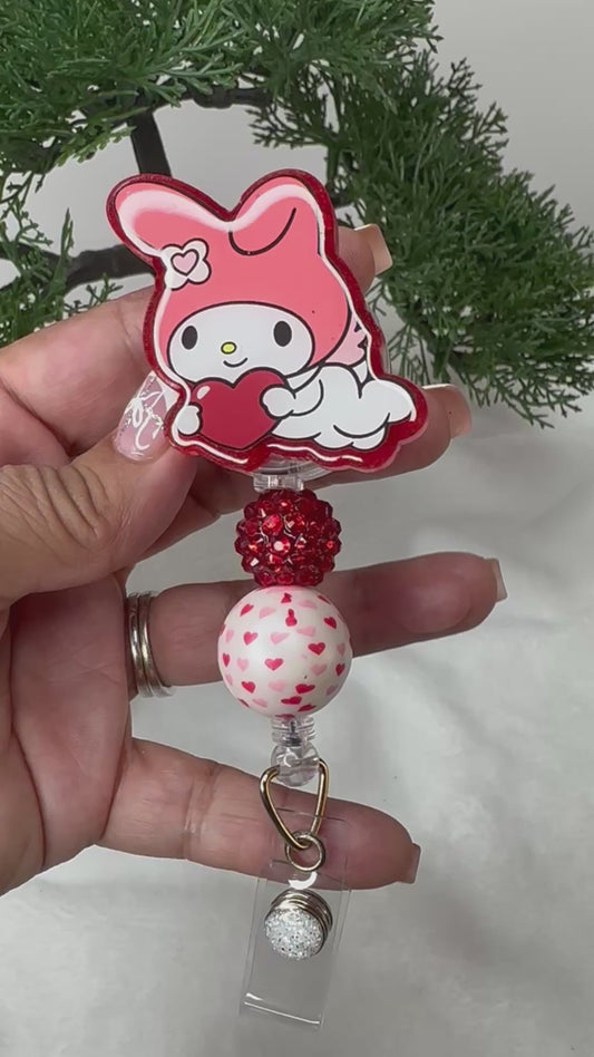 My Melody Valentine Badge Reel