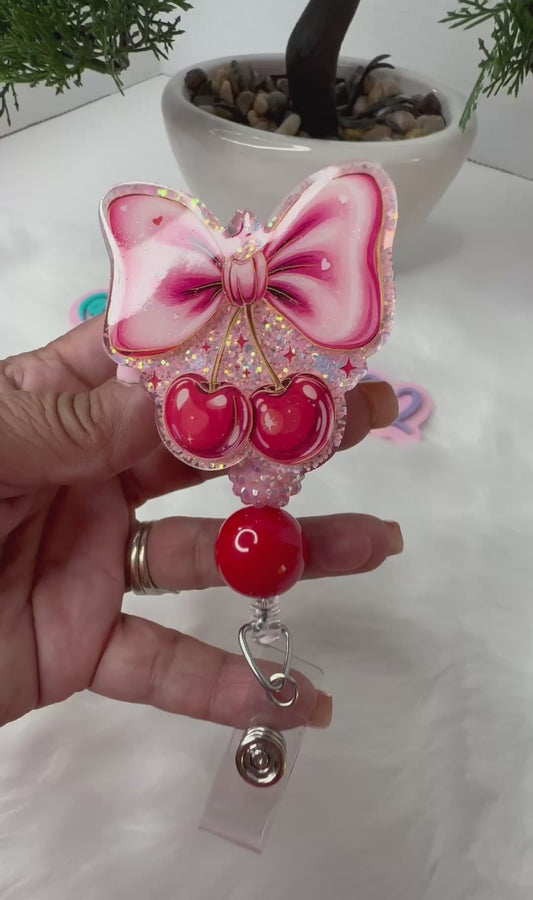 Cherries Coquette Badge Reel