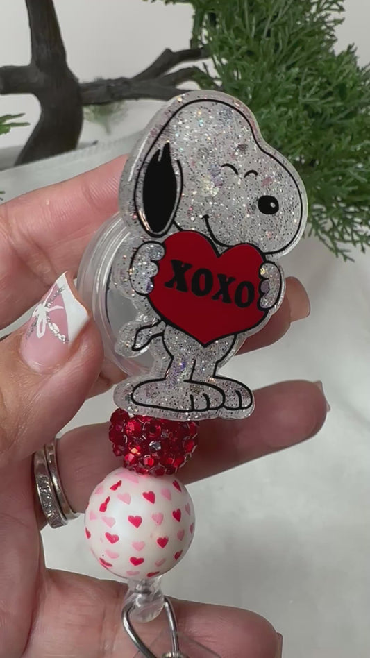 XOXO Puppy Badge Reel