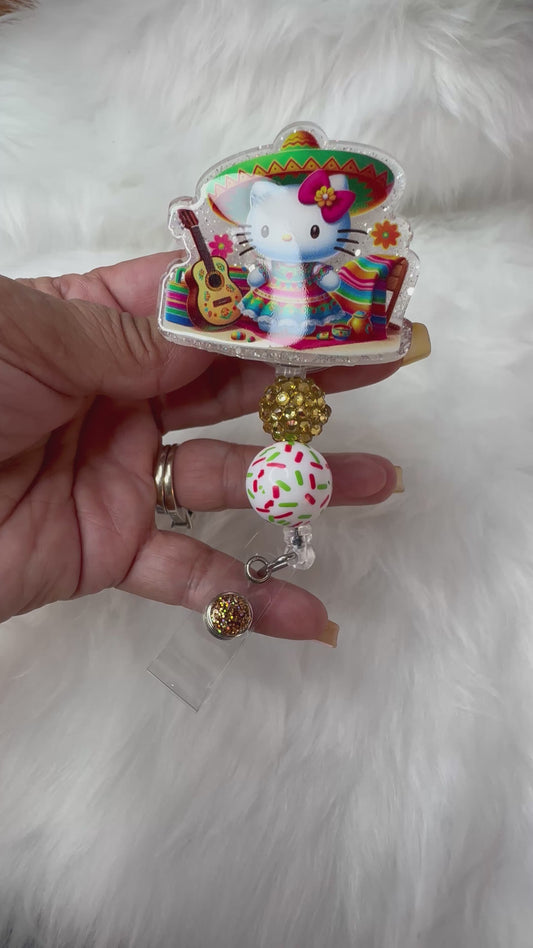 Kitty Fiesta Cinco de Mayo Badge Reel
