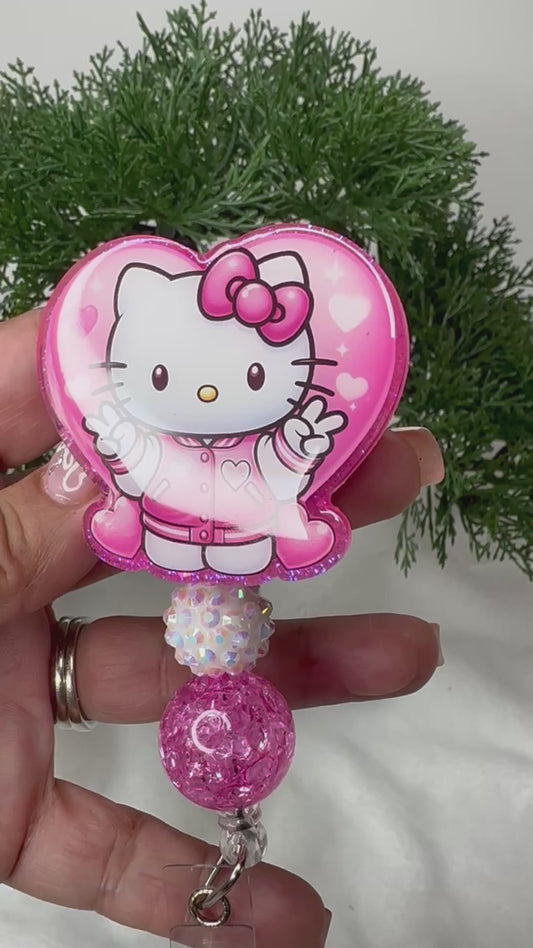 Valentine Kitty Badge Reel