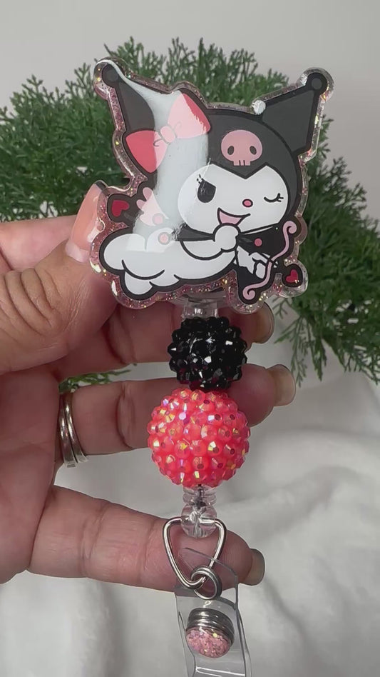 Kawaii Cupid Kuro Badge Reel