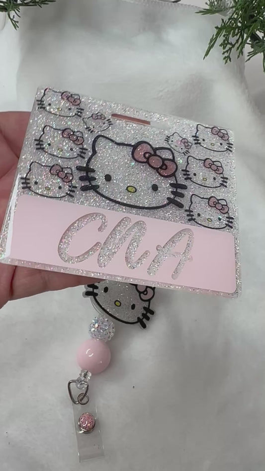 Light Pink  Kitty Badge Buddy Set