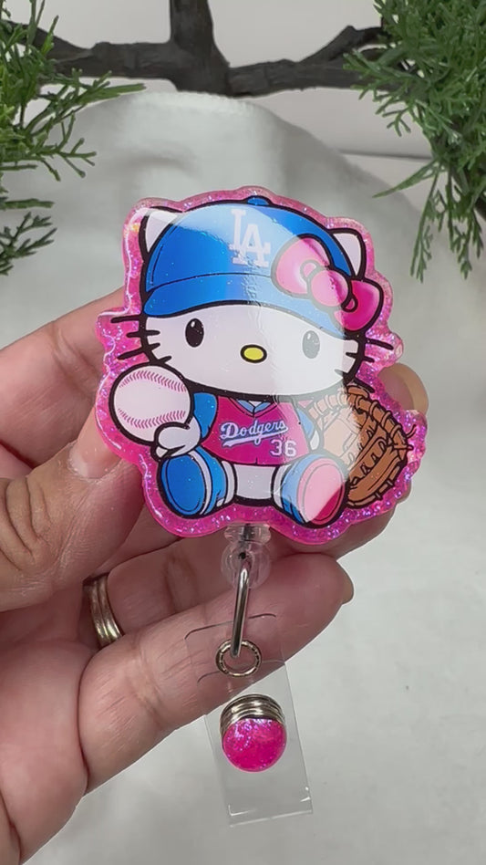 Pink Kitty LA Blue Badge Reel