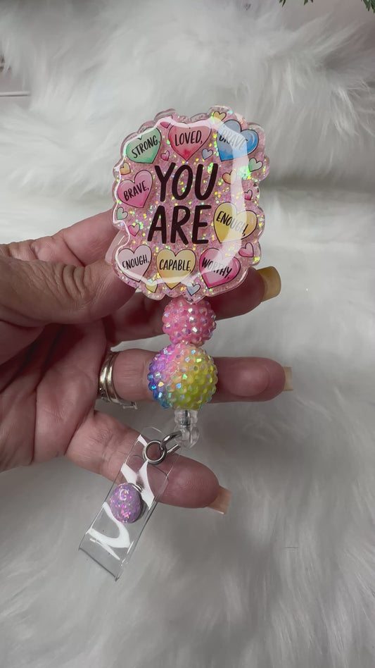 YOU ARE Affirmations Badge Reel