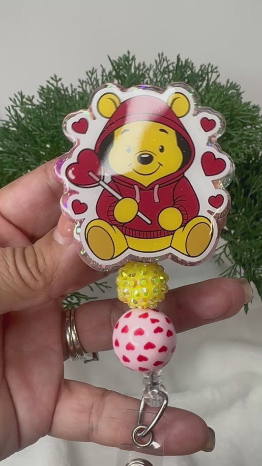 Candy Pooh Badge Reel