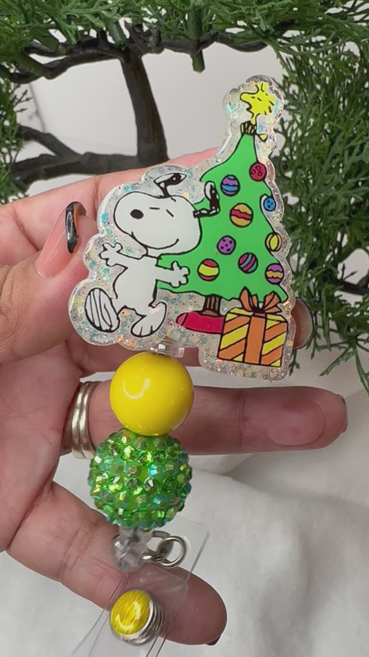 Christmas Puppy Badge Reel