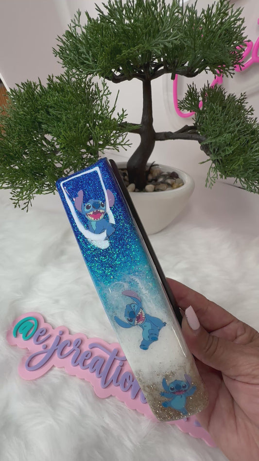Beach Blue Alien Epoxy Glitter Stapler